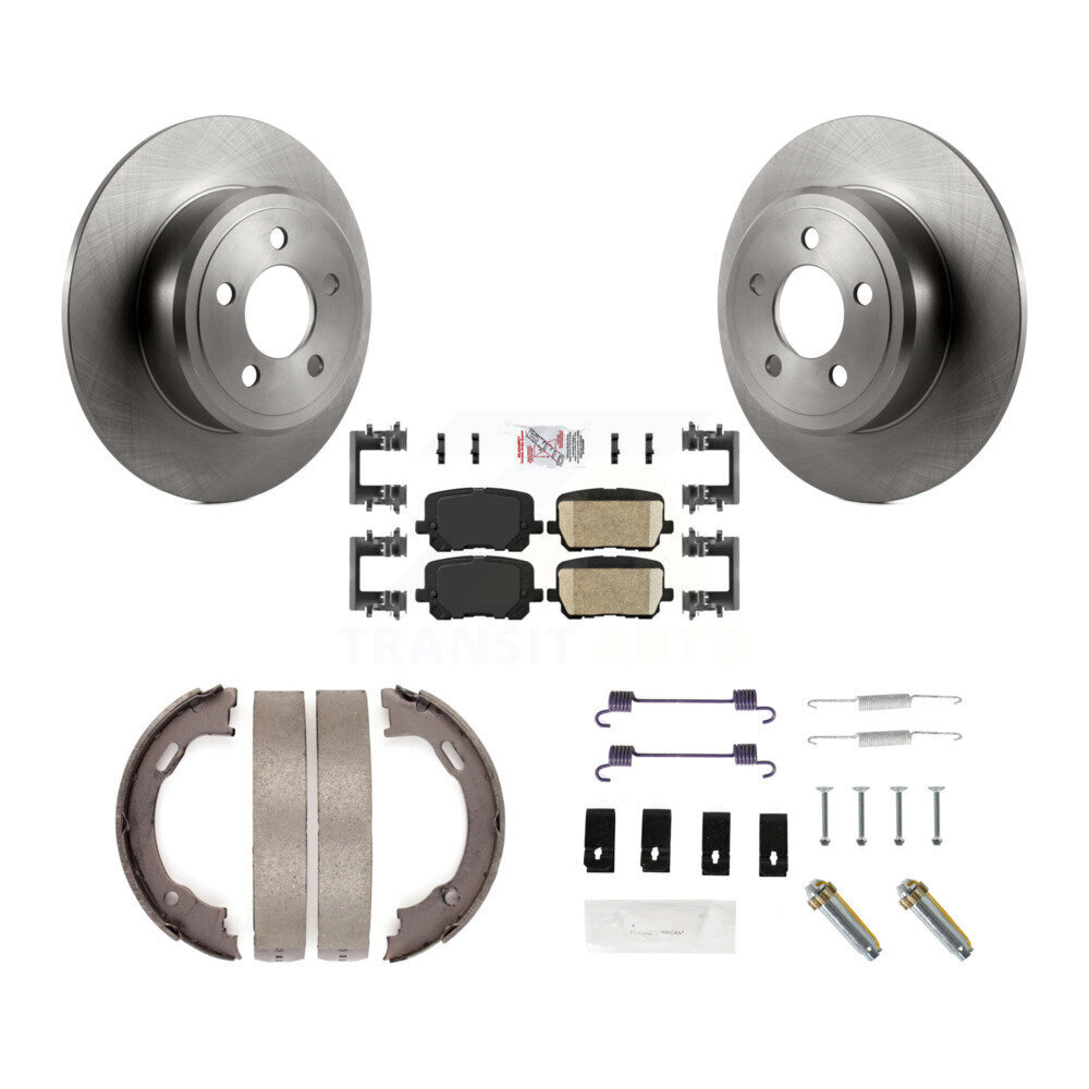 thumbnail image 2 of Complete Rear Brake Kit For GM Trucks – Ceramic Pads, Rotors, Parking Shoes, Backing Plates – 1999-2007 2 of 3