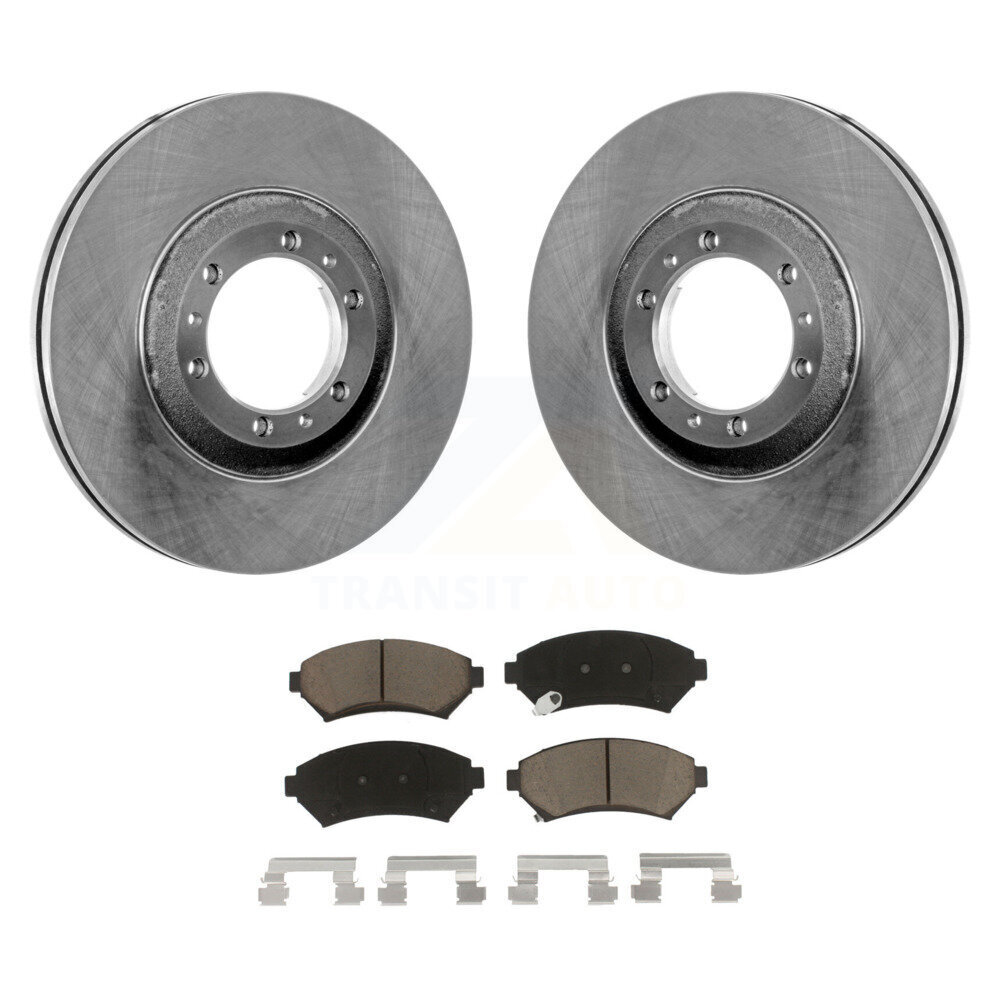 Transit Auto Front Disc Brake Rotors And Ceramic Pads Kit K8C-100036