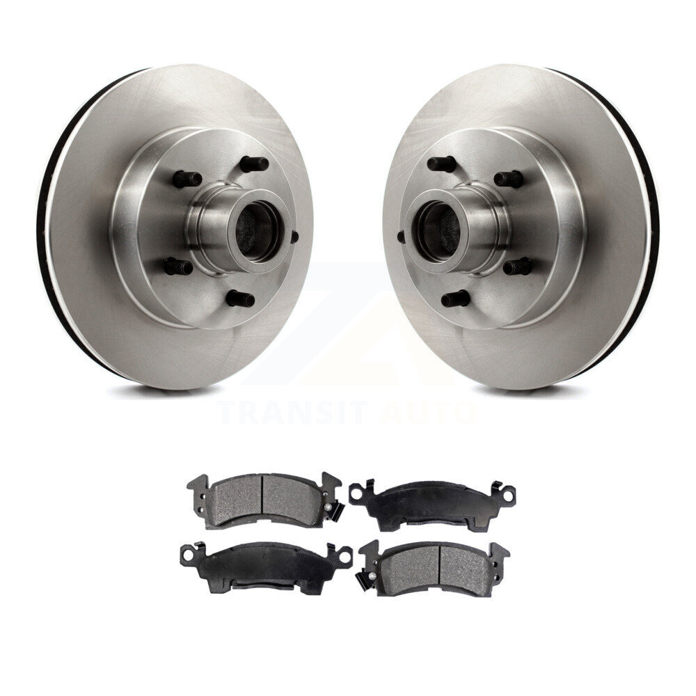 Transit Auto Front Disc Brake Rotors Hub Assembly And Semi-Metallic Pads Kit K8F-100654