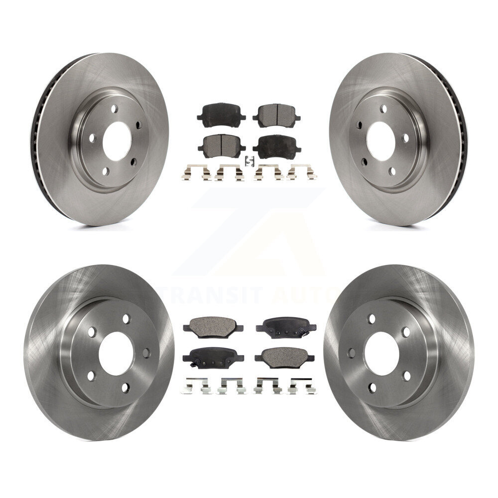 Transit Auto Front Rear Disc Brake Rotors And Semi-Metallic Pads Kit K8F-100761