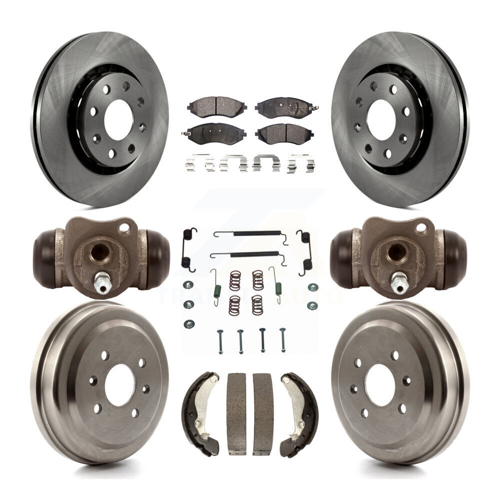Transit Auto Front Rear Disc Brake Rotors Semi-Metallic Pads And Drum Kit (9Pc) K8F-102407