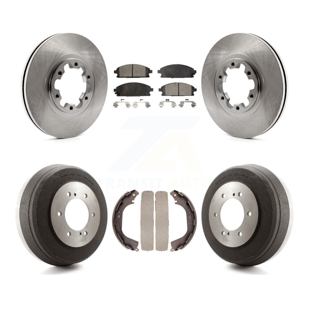 Transit Auto Front Rear Disc Brake Rotors Semi-Metallic Pads And Drum Kit K8F-103258