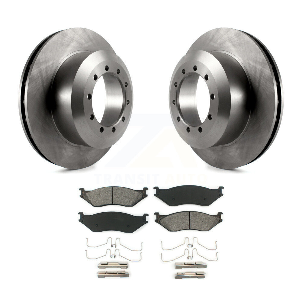 Transit Auto Front Disc Brake Rotors And Semi-Metallic Pads Kit K8S-100117