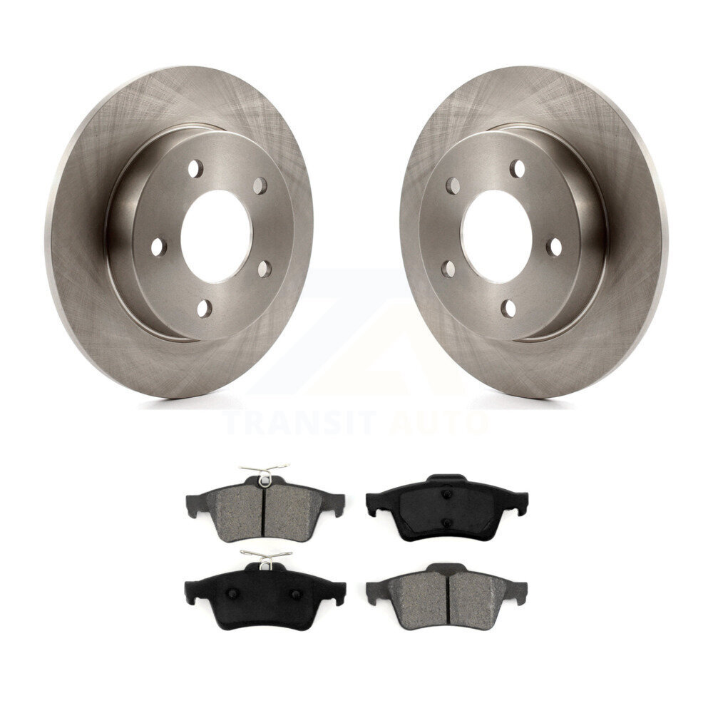 Transit Auto Rear Disc Brake Rotors And Semi-Metallic Pads Kit K8S-101809