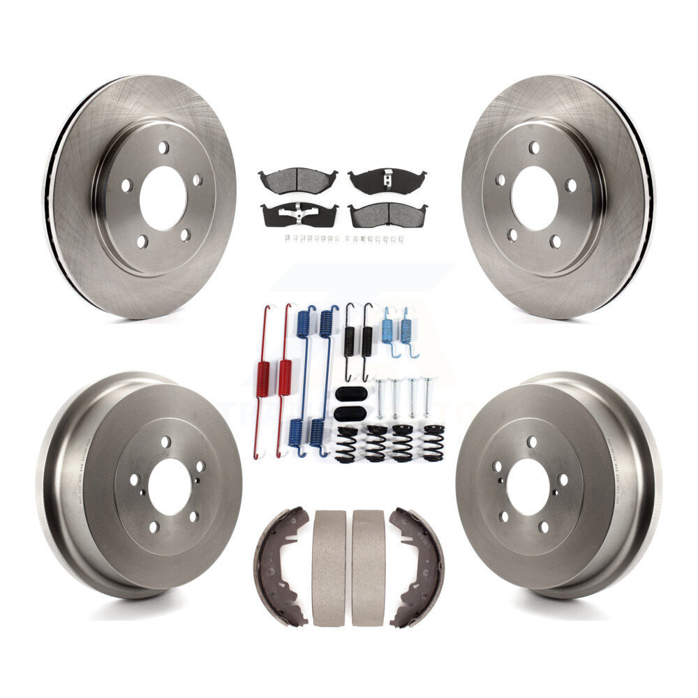 Transit Auto Front Rear Disc Brake Rotors Semi-Metallic Pads And Drum Kit (7Pc) K8S-103698