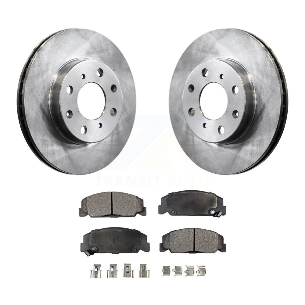 Transit Auto Front Disc Brake Rotors And Ceramic Pads Kit For