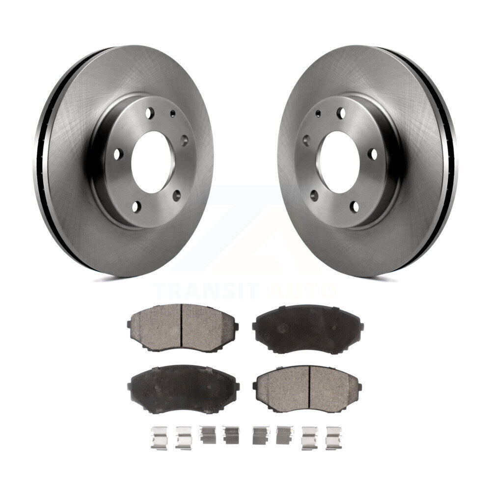 Transit Auto Front Disc Brake Rotors And Ceramic Pads Kit K8T-100292