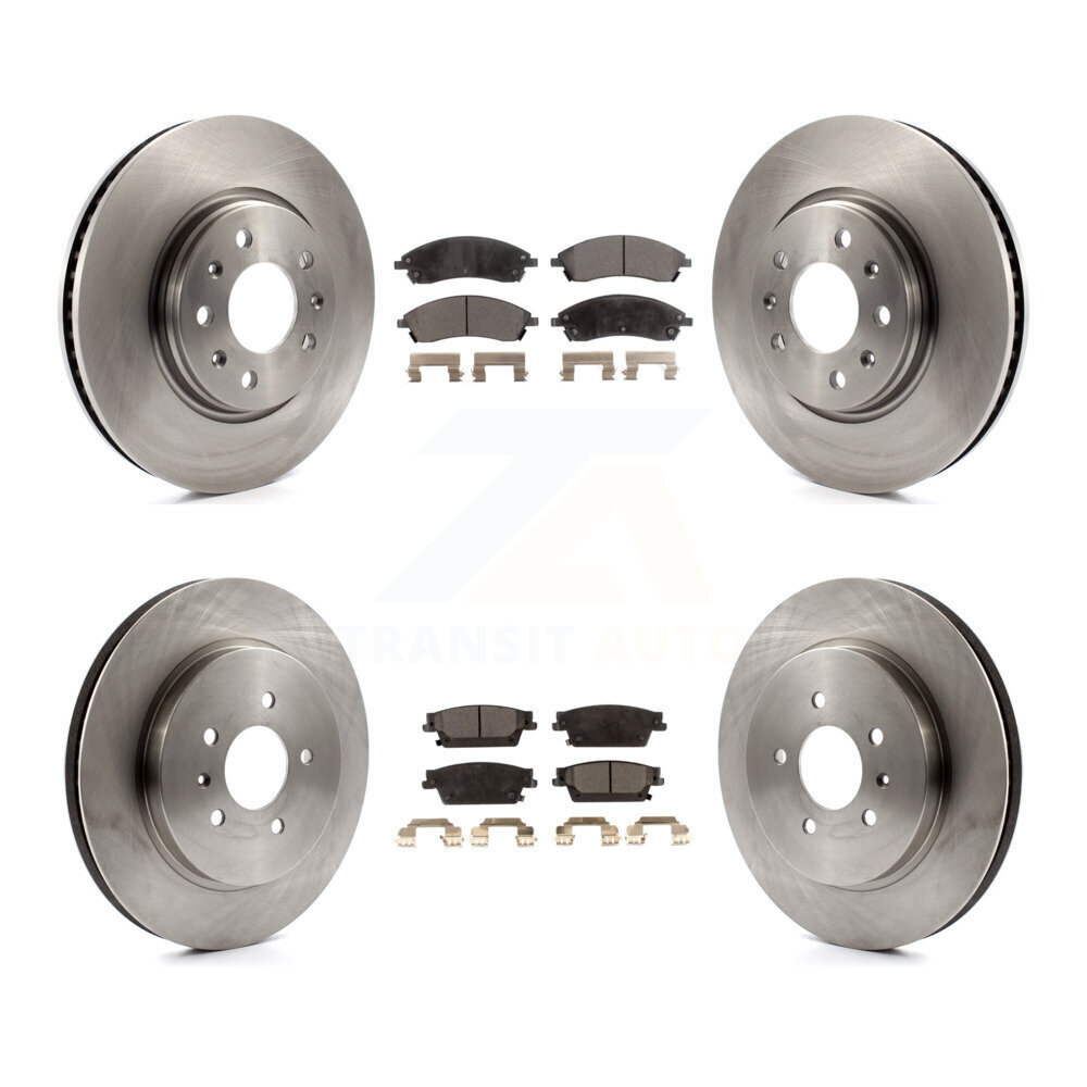 Transit Auto Front Rear Disc Brake Rotors And Ceramic Pads Kit K8T-100799