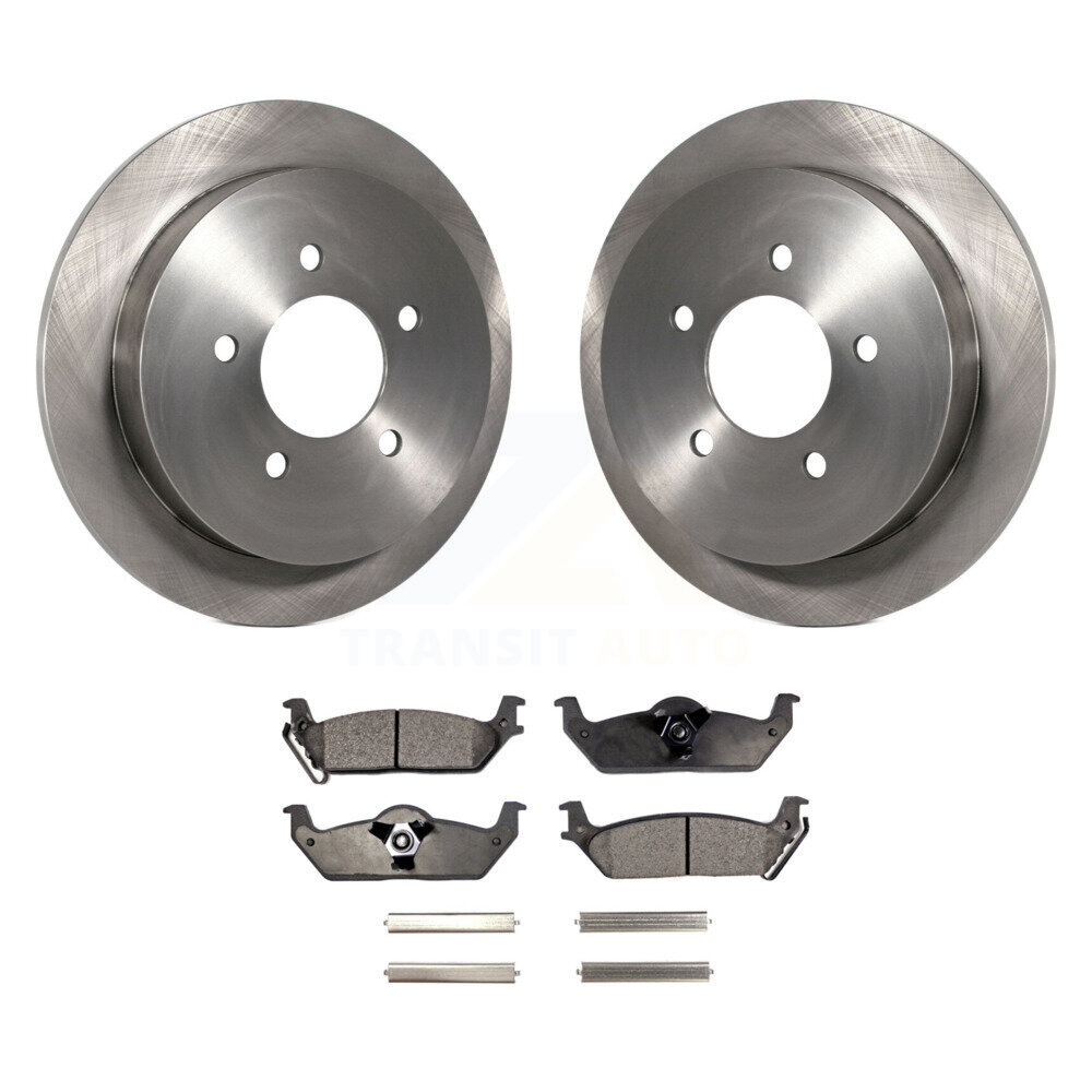Transit Auto Rear Disc Brake Rotors And Ceramic Pads Kit K8T-102527
