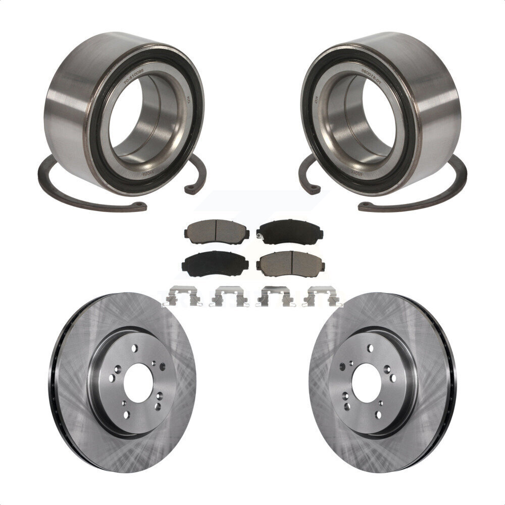 Transit Auto Front Wheel Bearing Disc Brake Rotors And Ceramic Pads Kit KBB-118810