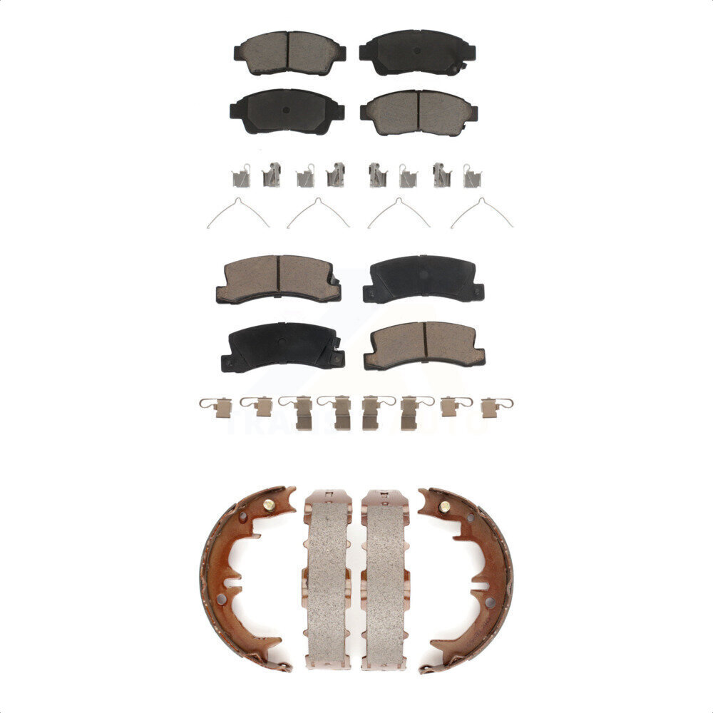 Transit Auto Front Rear Ceramic Brake Pads And Parking Shoes Kit KCN-100185