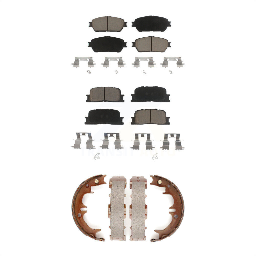 Transit Auto Front Rear Ceramic Brake Pads And Parking Shoes Kit KCN-100188