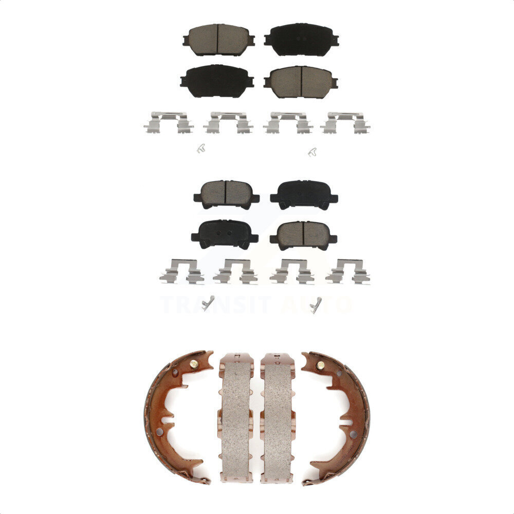 Transit Auto Front Rear Ceramic Brake Pads And Parking Shoes Kit KCN-100189
