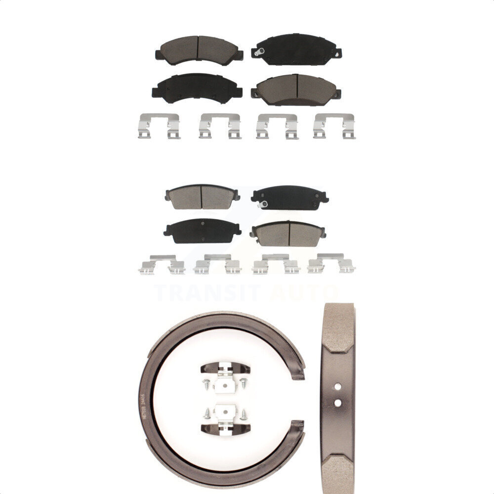 thumbnail image 2 of Brake Pads Front And Rear JADODE D1194 Front Ceramic Brake Pads W/Hardware Kits Fits For Cadillac Escalade ESV EXT, Chevrolet Avalanche Tahoe Suburban Silverado 1500, GMC Sierra 1500 Yukon 1500-Low Dust Brake 2 of 10