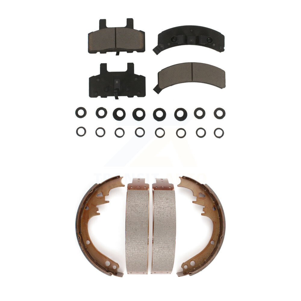 Transit Auto Front Rear Ceramic Brake Pads And Drum Shoes Kit KCN-100322