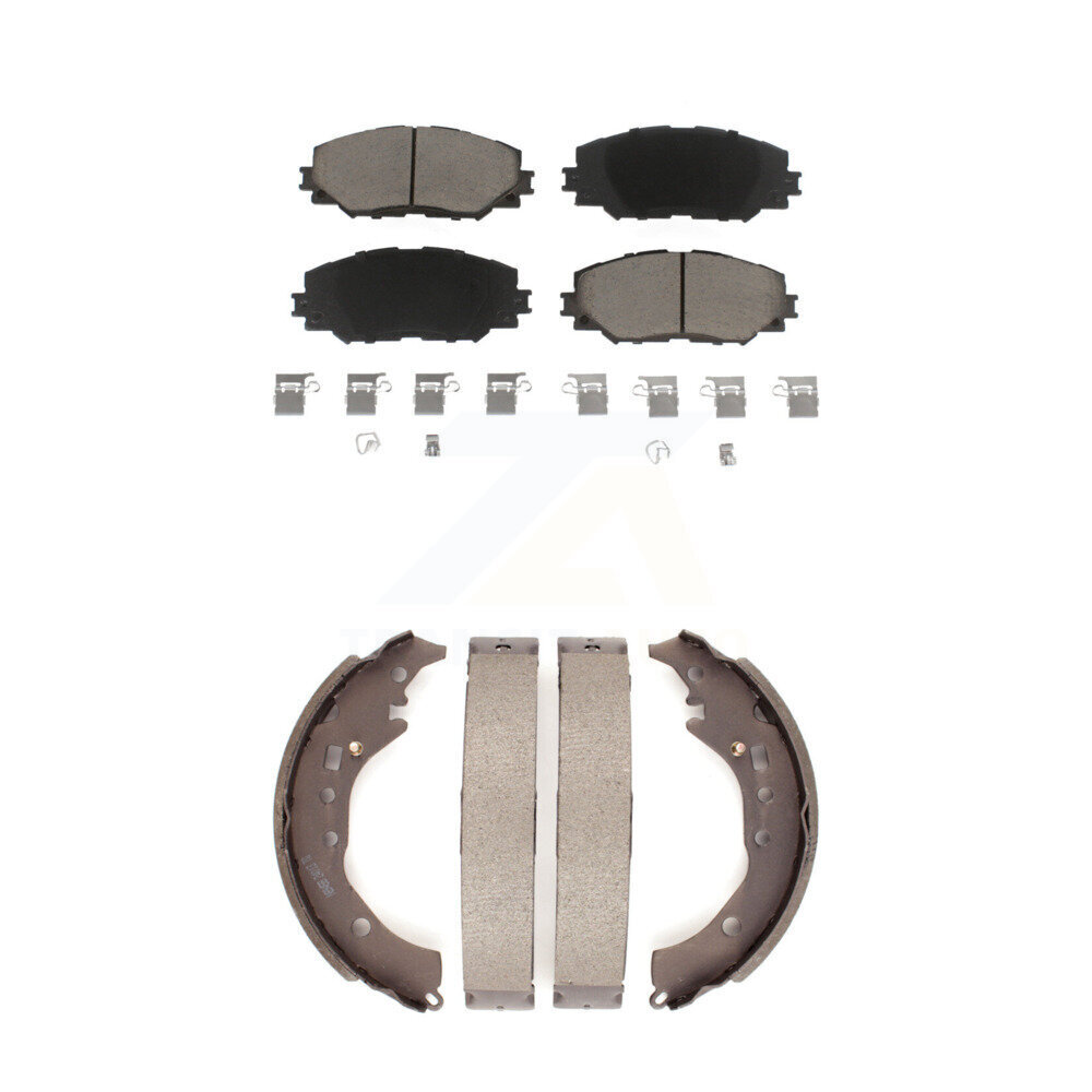 Transit Auto Front Rear Ceramic Brake Pads And Drum Shoes Kit KCN-100329