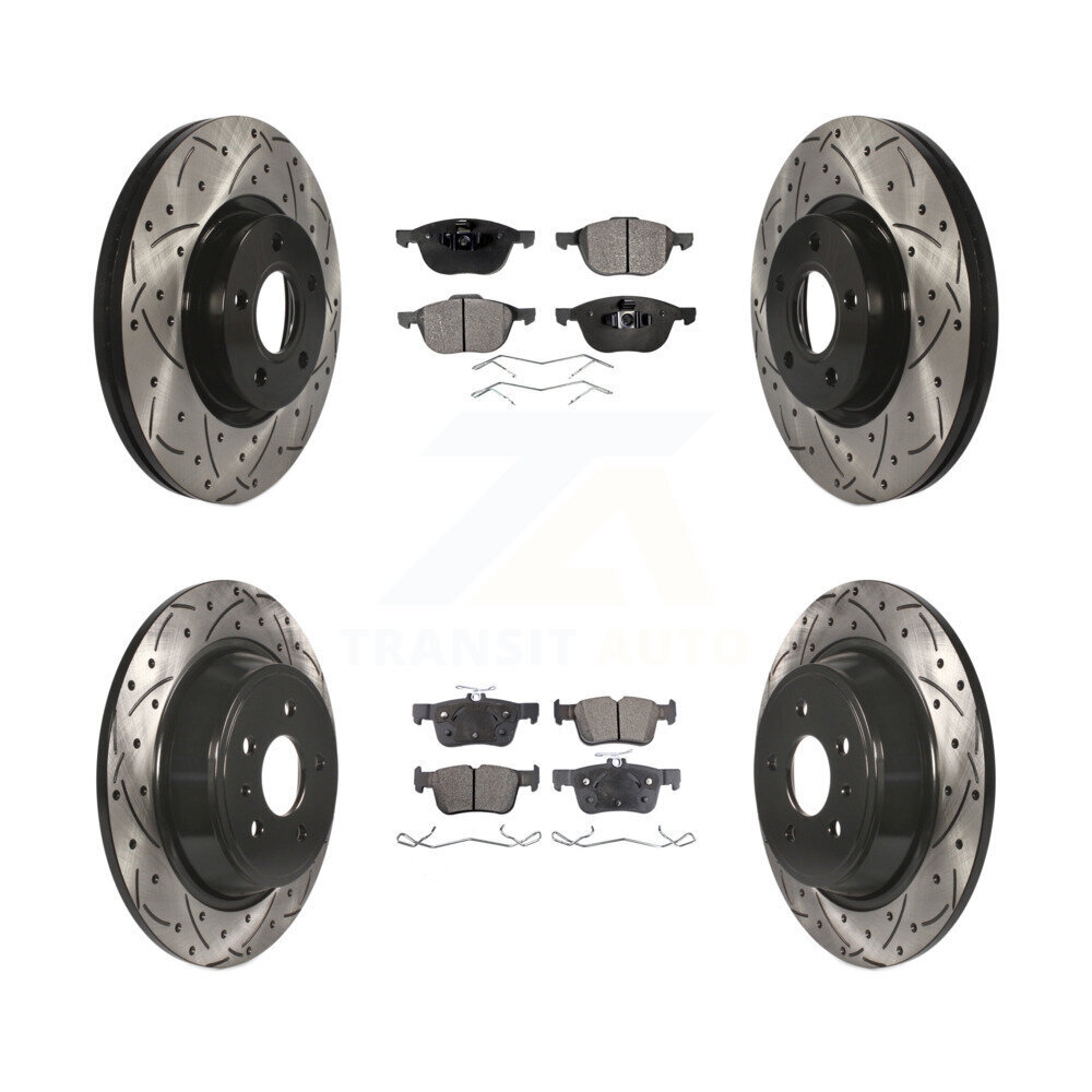 Transit Auto KDF-100329 Disc Brake Kit for 2017-2019 Ford Escape - Front and Rear