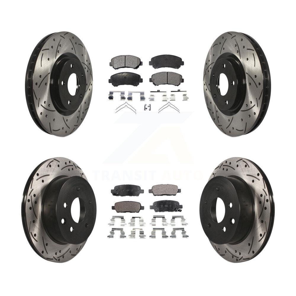 Transit Auto KDF-100339 Disc Brake Kit for 2014-2017 Nissan Juke - Front and Rear