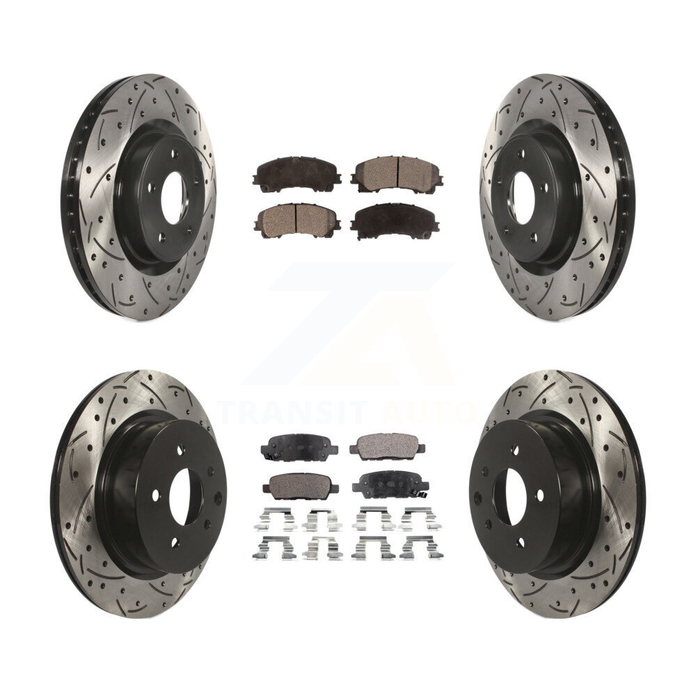 Transit Auto KDF-100388 Disc Brake Kit for 2016-2017 INFINITI QX50 - Front and Rear