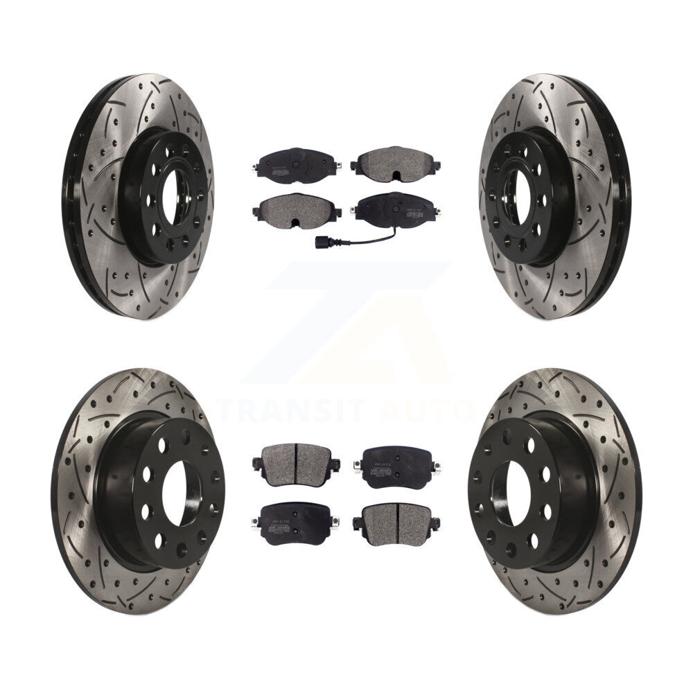 Transit Auto KDF-101851 Disc Brake Kit for 2015 Volkswagen Golf SportWagen - Front and Rear