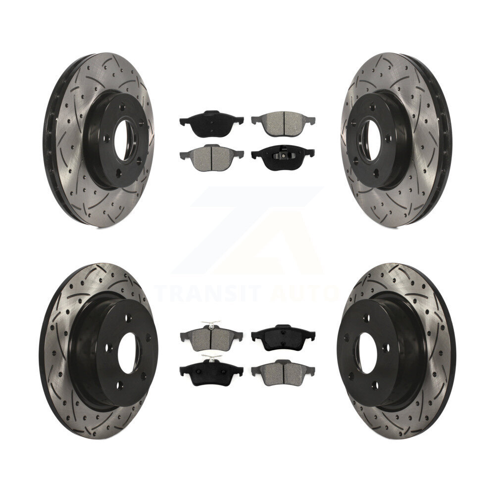 Transit Auto KDS-100214 Disc Brake Kit for 2013-2018 Ford C-Max - Front and Rear