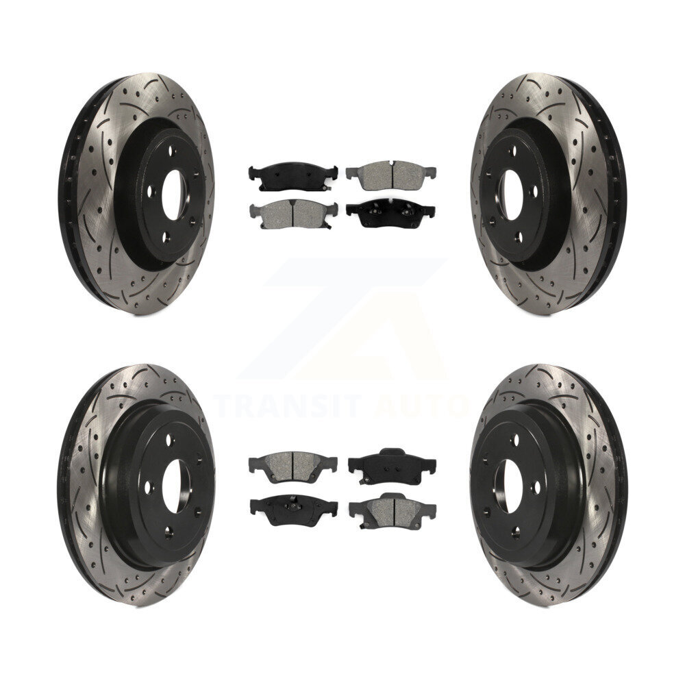 Transit Auto KDS-100242 Disc Brake Kit for 2022 Jeep Grand Cherokee WK - Front and Rear