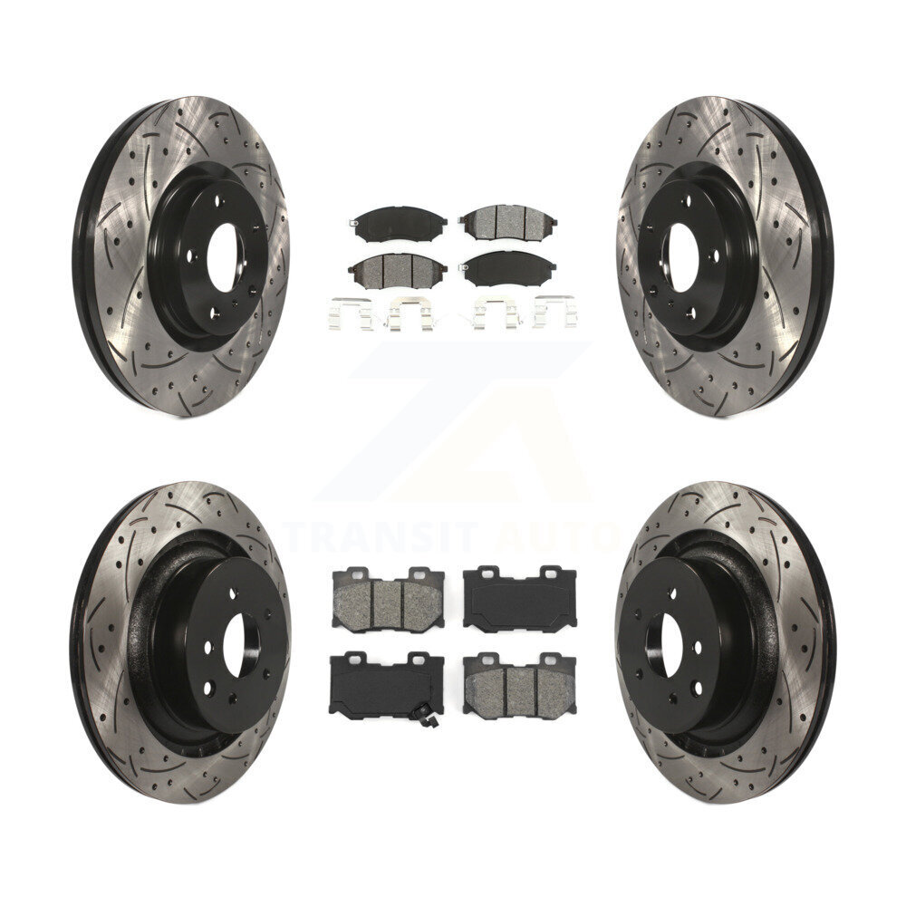 Transit Auto KDS-100257 Disc Brake Kit for 2009-2020 Nissan 370Z - Front and Rear