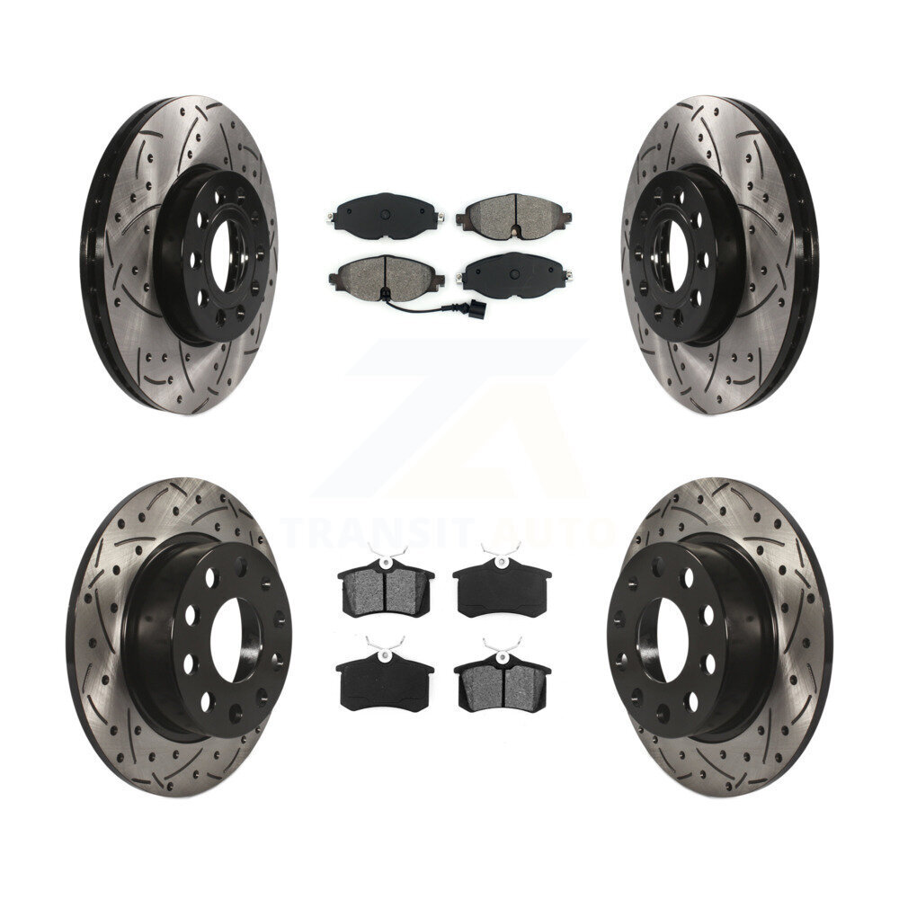 Transit Auto KDS-100532 Disc Brake Kit for 2015 Volkswagen Golf SportWagen - Front and Rear