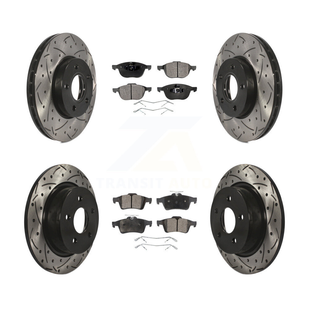 Transit Auto KDT-100237 Disc Brake Kit for 2013-2018 Ford C-Max - Front and Rear