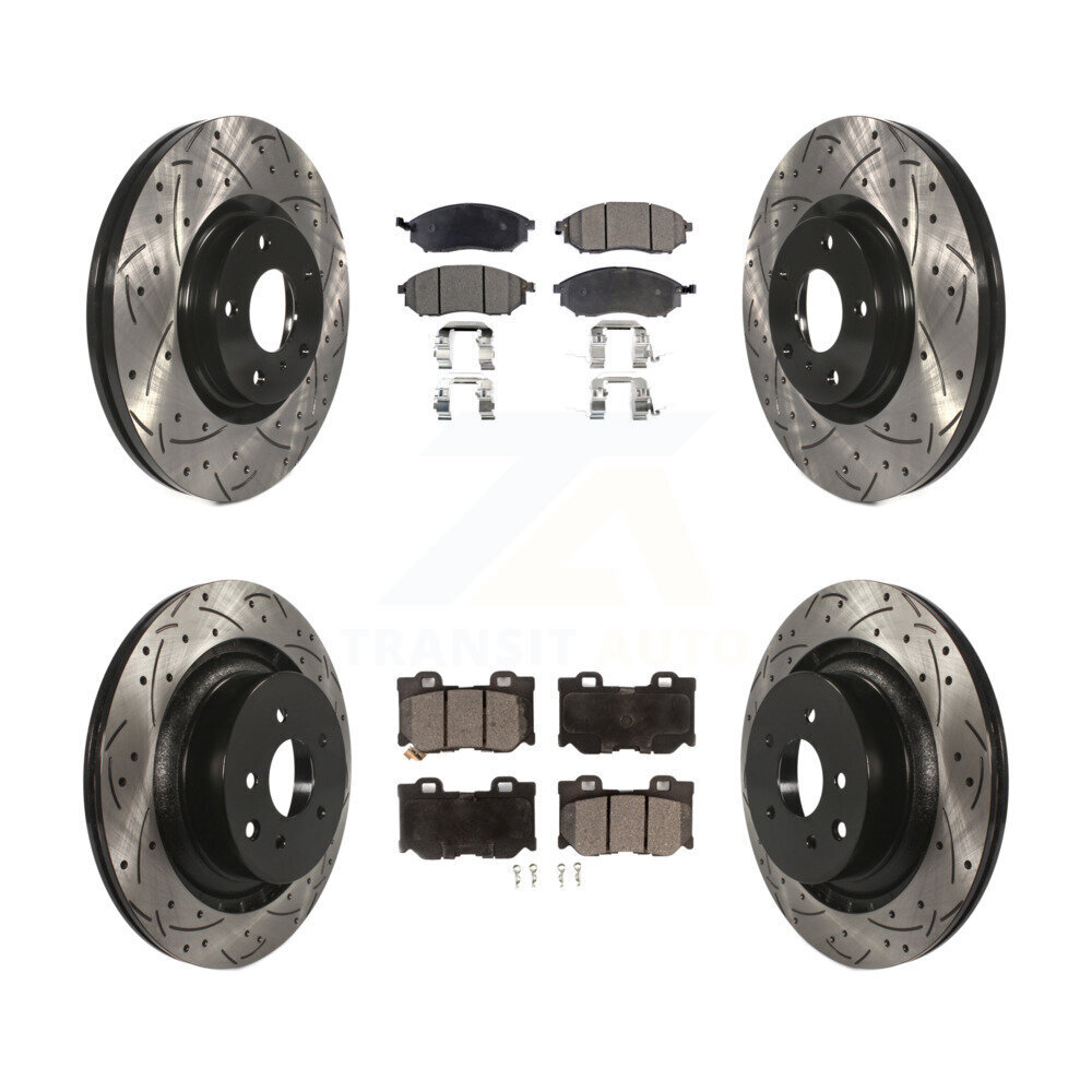 Transit Auto KDT-100286 Disc Brake Kit for 2009-2020 Nissan 370Z - Front and Rear