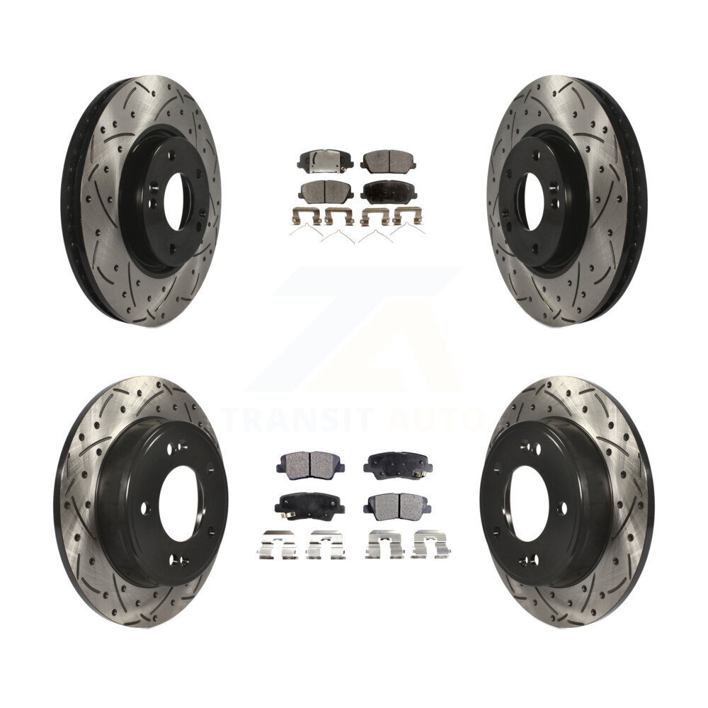 Transit Auto KDT-100314 Disc Brake Kit for 2017 Kia Forte Koup - Front and Rear