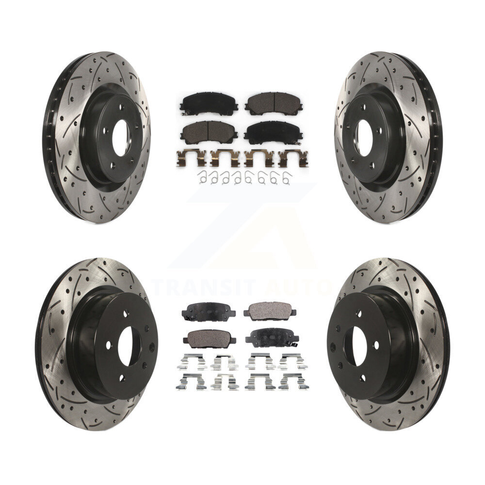 Transit Auto KDT-100402 Disc Brake Kit for 2016-2017 INFINITI QX50 - Front and Rear