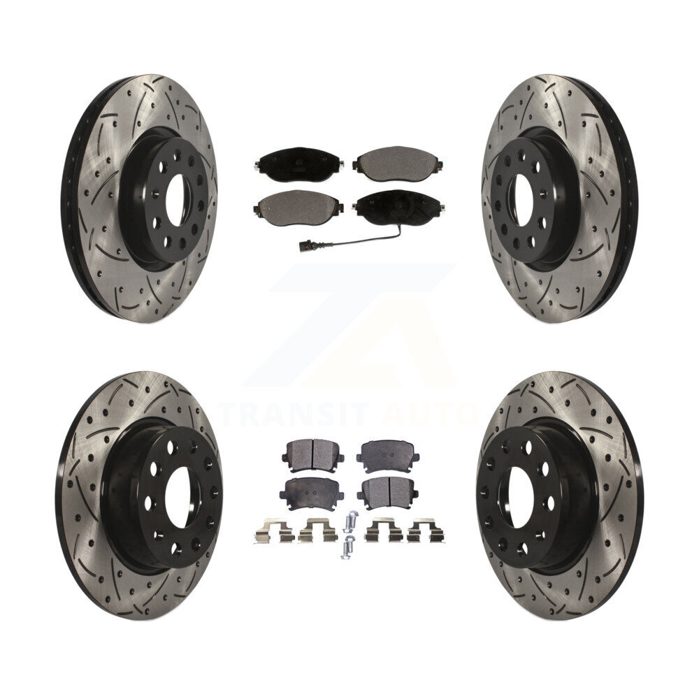Transit Auto KDT-100593 Disc Brake Kit for 2015 Volkswagen GTI - Front and Rear