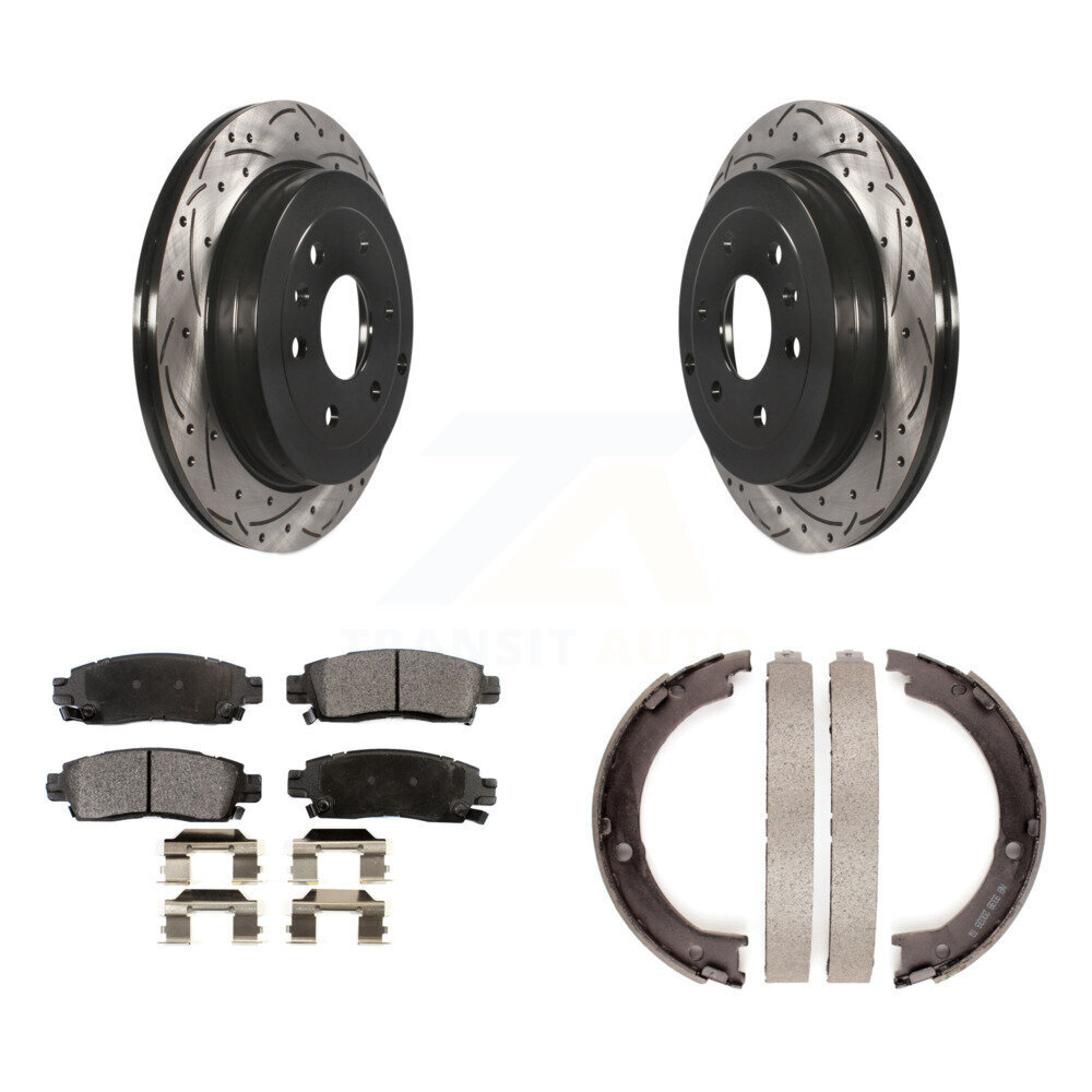Transit Auto KDT-101625 Disc Brake Kit for 2007-2017 GMC Acadia Limited, Chevrolet Traverse and More - Rear