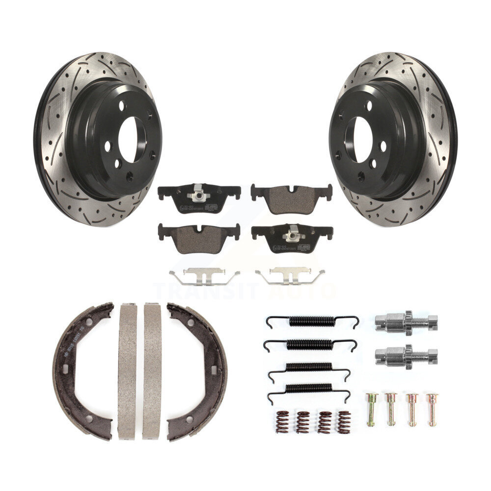 Transit Auto KDT-101778 Disc Brake Kit for 2013-2020 BMW 328d xDrive, BMW 330i and More - Rear