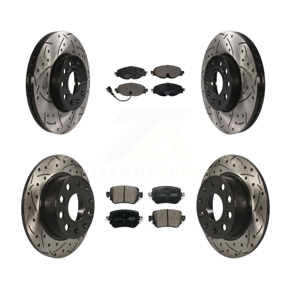 Transit Auto KDT-101930 Disc Brake Kit for 2015 Volkswagen Golf SportWagen - Front and Rear