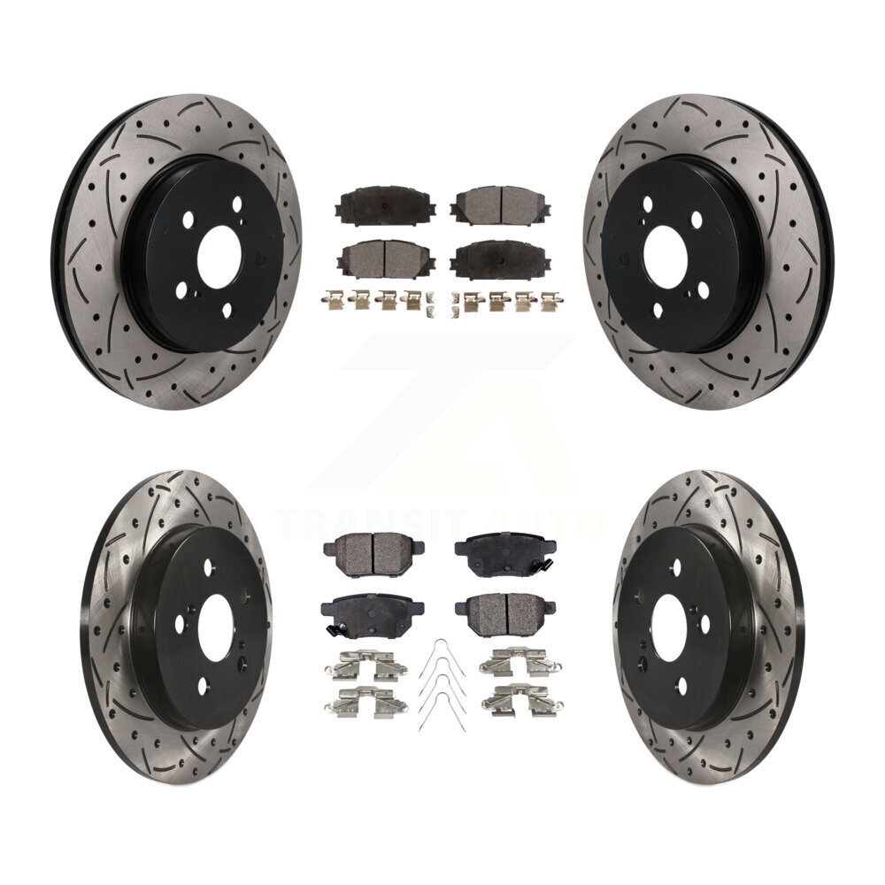 Transit Auto KDT-101933 Disc Brake Kit for 2019 Toyota Prius Prime - Front and Rear
