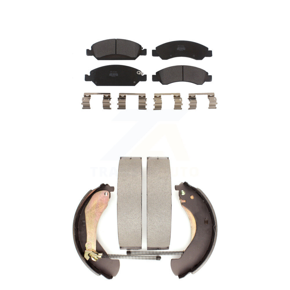 Transit Auto Front Rear Semi-Metallic Brake Pads And Drum Shoes Kit KFN-100030