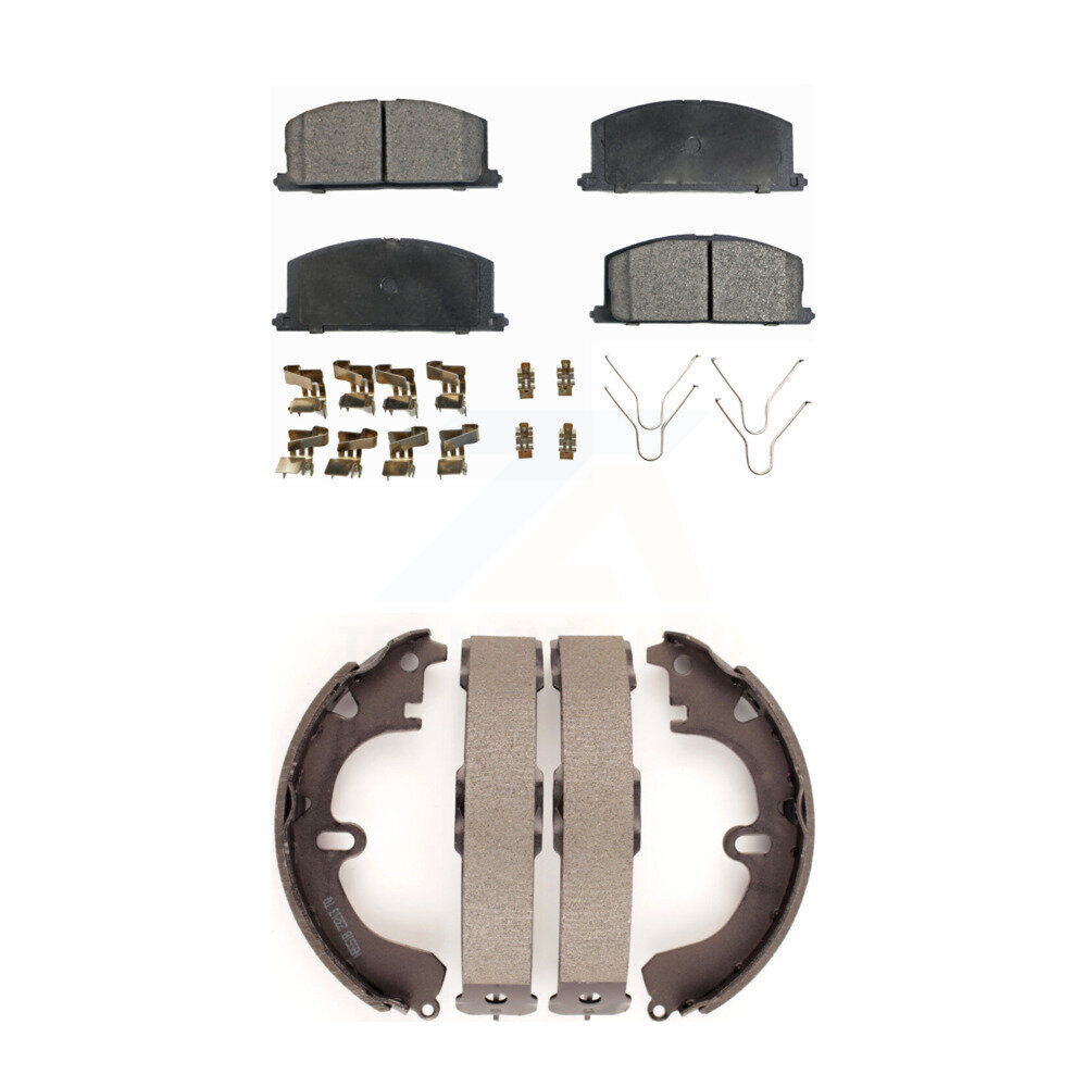 Transit Auto Front Rear Semi-Metallic Brake Pads And Drum Shoes Kit KFN-100045