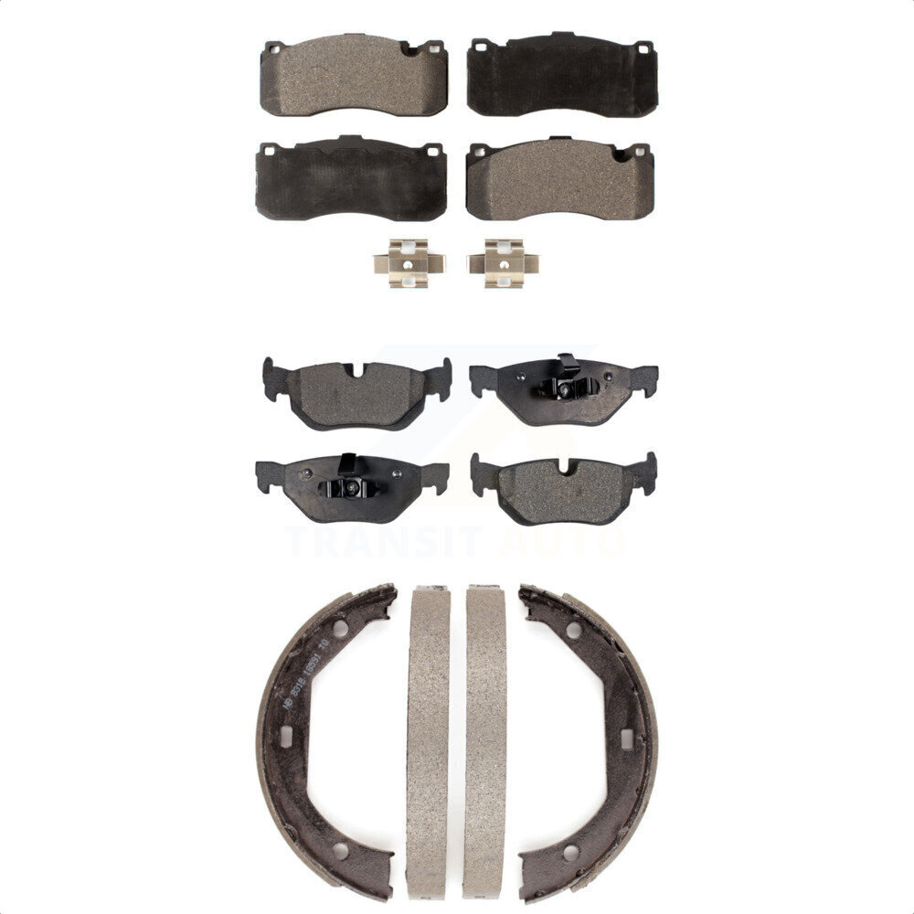 Transit Auto Front Rear Semi-Metallic Brake Pads And Parking Shoes Kit KFN-100495