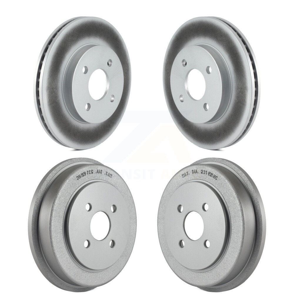 Genius - KG-101443 - Front and Rear Disc Brake Rotor and Hub Assembly Kits
