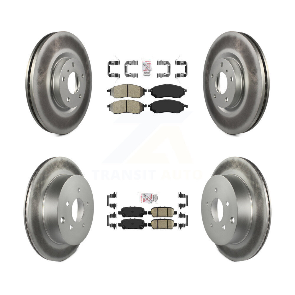 Transit Auto KGA-101133 Disc Brake Kit for 2011-2014 Nissan Murano - Front and Rear