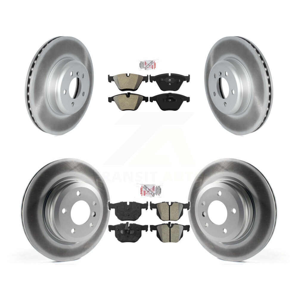 Transit Auto Front Rear Semi-Metallic Pads And Coated Disc Brake Rotors Kit KGA-103207
