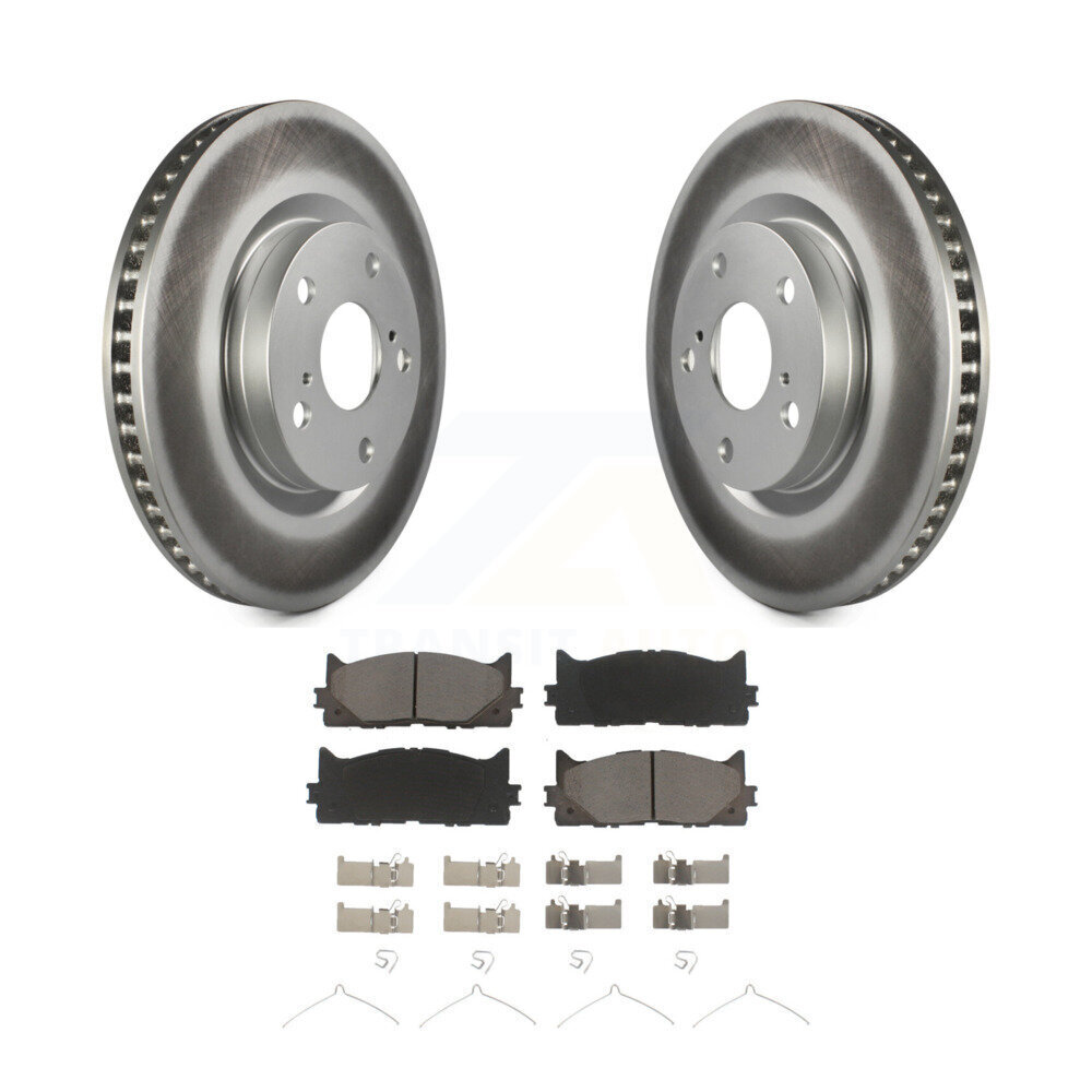 Transit Auto Front Coated Disc Brake Rotors And Ceramic Pads Kit KGC-100199