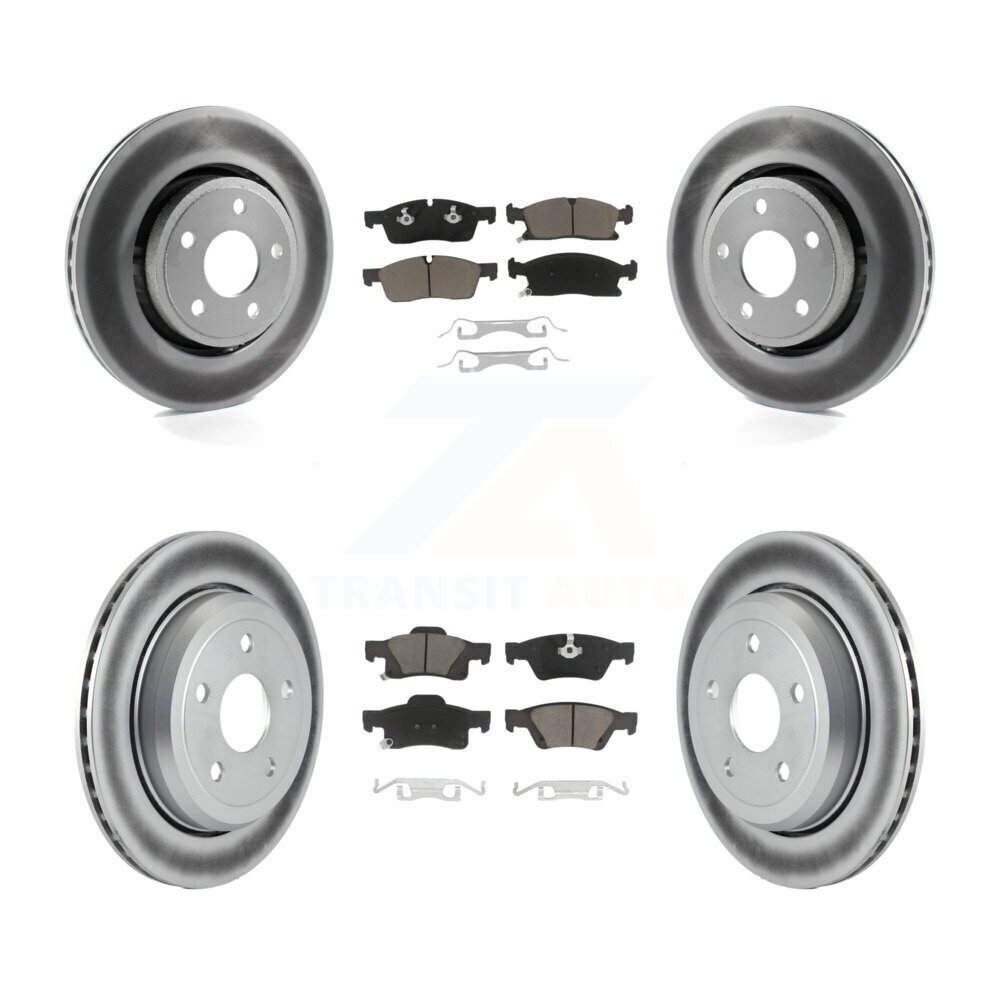 Transit Auto KGC-100731 Disc Brake Kit for 2022 Jeep Grand Cherokee WK - Front and Rear