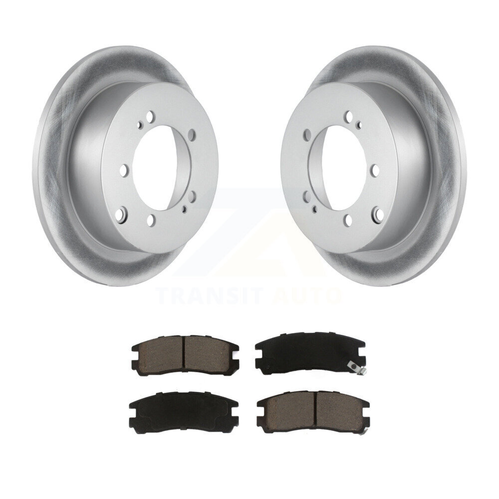 Transit Auto Rear Coated Disc Brake Rotors And Ceramic Pads Kit KGC-101524