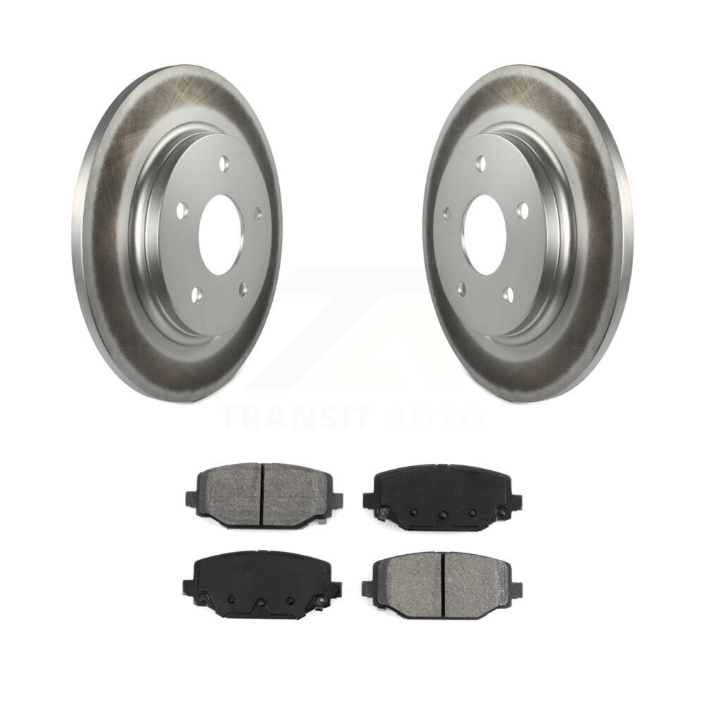 Transit Auto Rear Coated Disc Brake Rotors And Semi-Metallic Pads Kit KGS-101250