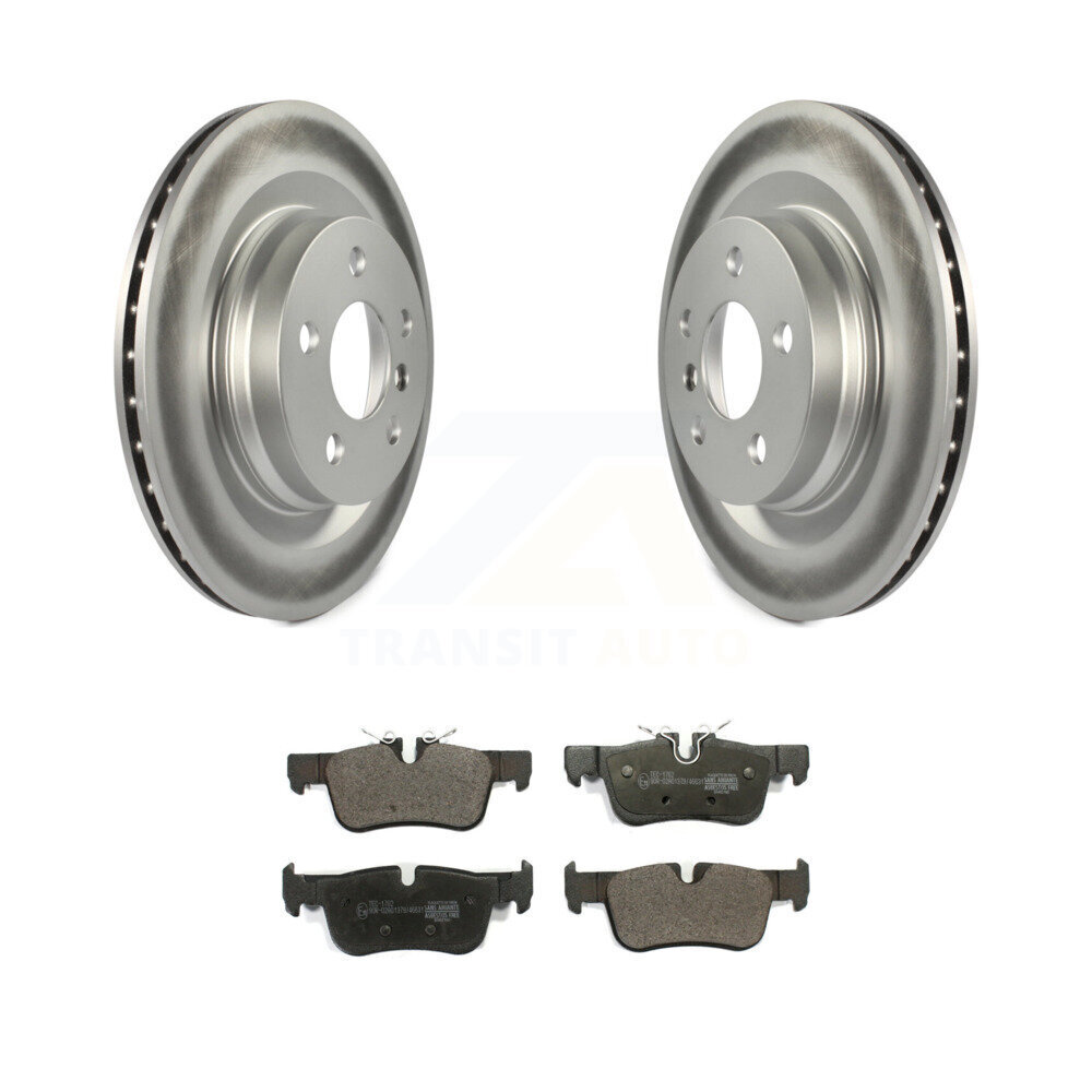 Transit Auto Rear Coated Disc Brake Rotors And Ceramic Pads Kit KGT-102044