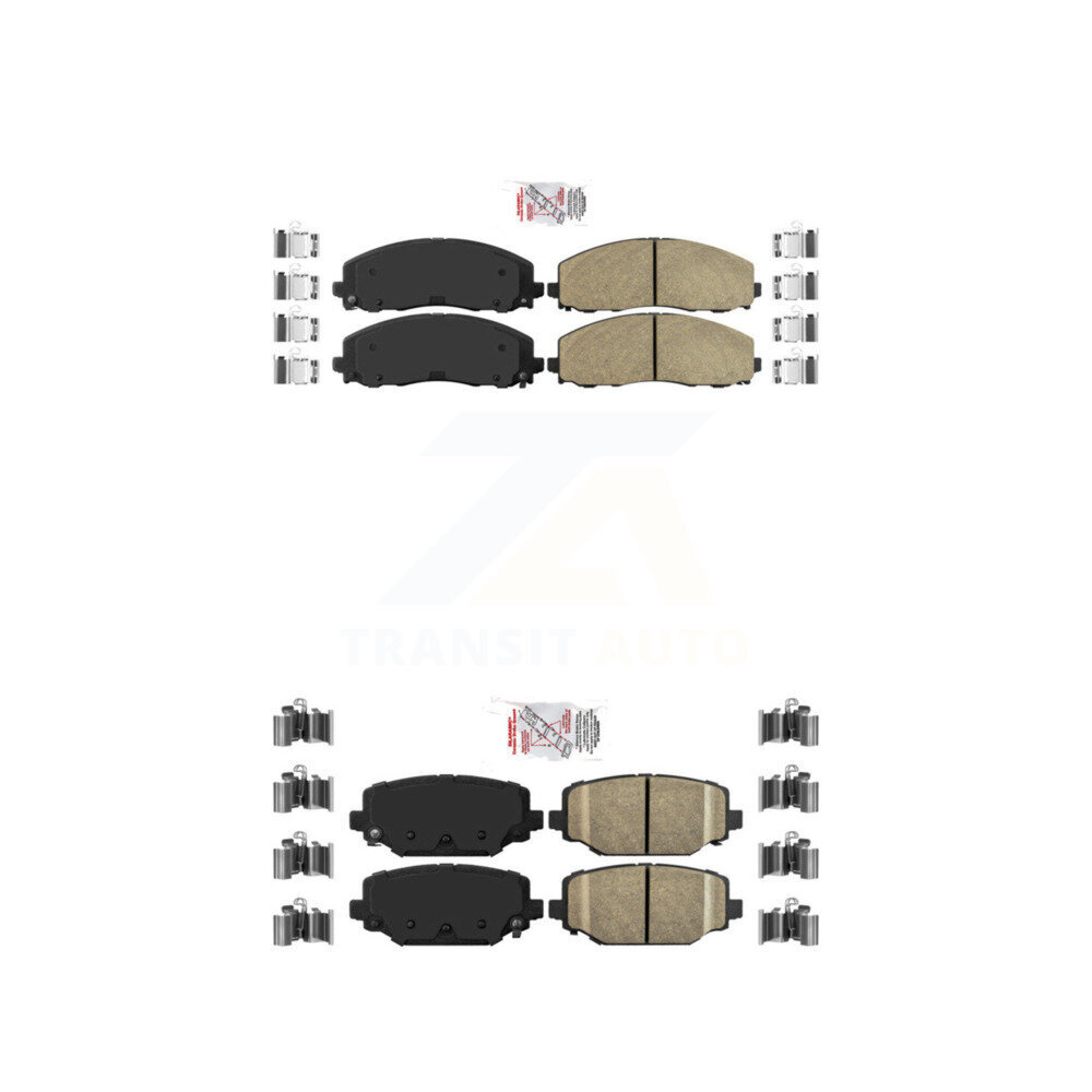 AmeriBRAKES - KNF-100012 - Front and Rear Disc Brake Pad Kits