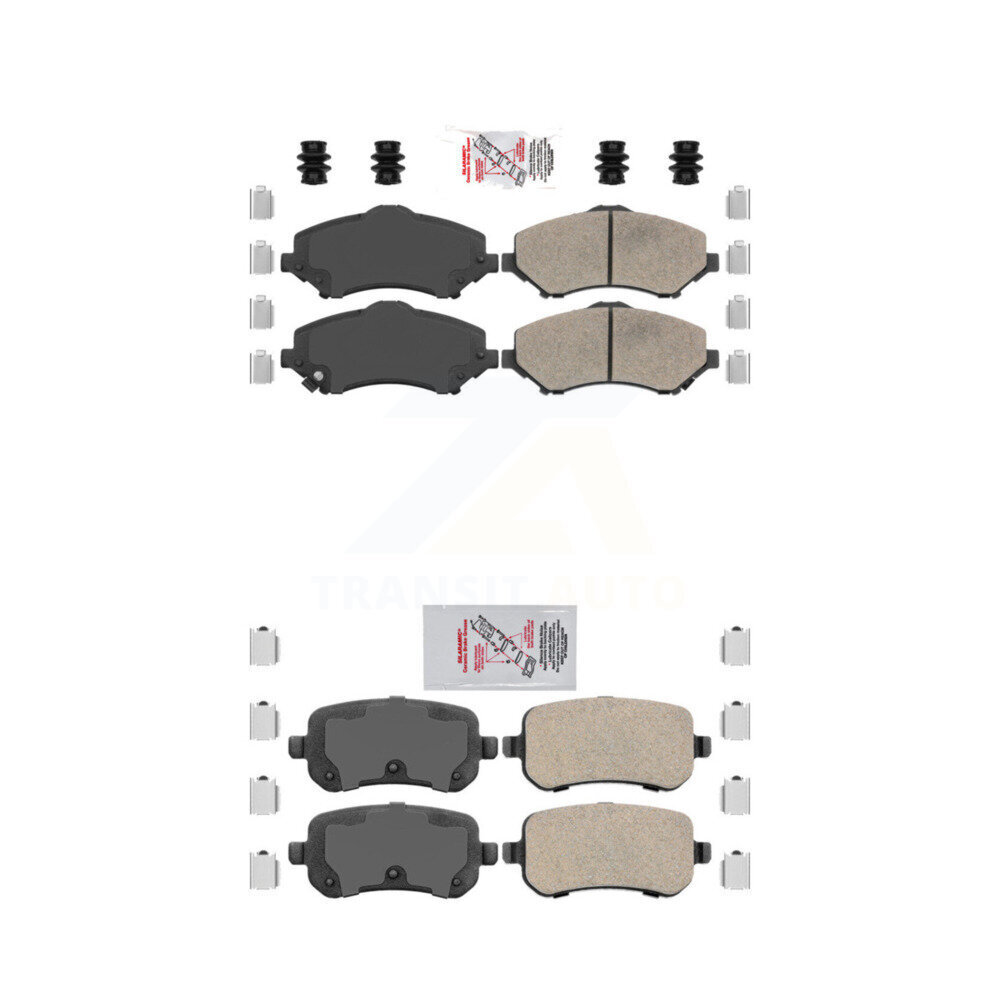 AmeriBRAKES - KNF-100015 - Front and Rear Disc Brake Pad Kits
